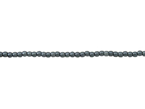 Czech Glass 2mm Matte Charcoal Round Glass Pearl Bead Strand by Starman Czech Glass 2mm Matte Charcoal Round Glass Pearl Bead Strand by Starman