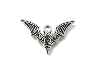 Antique Silver Gothic Bat Charm 25x16mm Antique Silver Gothic Bat Charm 25x16mm