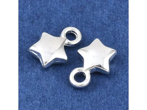 Silver Star Charm 8.5x6mm