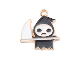 Golden Ghost Enamel Charm 20x19mm