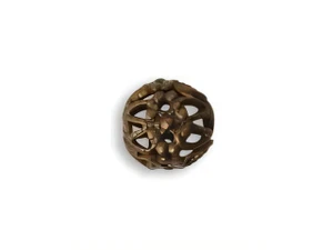 Vintaj Natural Brass Round Filigree Bead 7mm