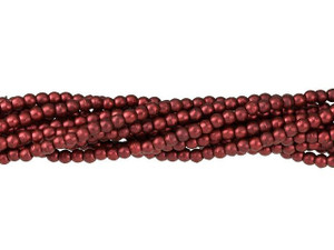 Czech Glass 2mm Matte Metallic Lava Round Bead Strand by Starman Czech Glass 2mm Matte Metallic Lava Round Bead Strand by Starman