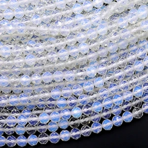Opalite 3mm Micro Faceted Round Bead Strand