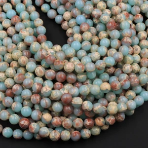 Impression Jasper 4mm Smooth Round Bead Strand