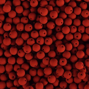 PRECIOSA Czech Glass Bead Strand 4mm, Velvet Red Coral