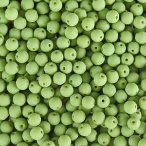 PRECIOSA Czech Glass Bead Strand 4mm, Velvet Soft Lime 