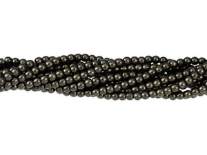 Czech Glass 2mm Metallic Suede Dark Green Round Bead Strand by Starman Czech Glass 2mm Metallic Suede Dark Green Round Bead Strand by Starman