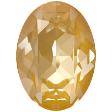 Swarovski 4120 18 x 13mm Oval Fancy Stone Crystal Tuscan Yellow Lux