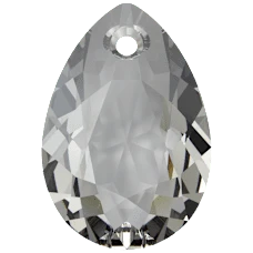 Swarovski 6433 16mm Pear Cut Pendant Crystal Urban Grey