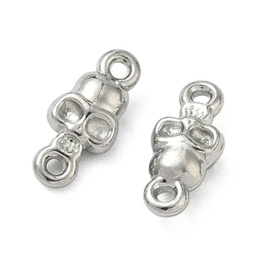 304 Stainless Steel Mini Skull Connector 9.5x4.5mm (4 Pieces)