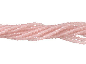 Czech Glass 2mm Milky Pink Flash Pearl Fire-Polish Bead Strand by Starman Czech Glass 2mm Milky Pink Flash Pearl Fire-Polish Bead Strand by Starman