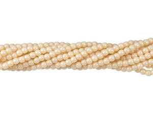 Czech Glass 2mm Opaque Champagne Luster Round Bead Strand by Starman Czech Glass 2mm Opaque Champagne Luster Round Bead Strand by Starman