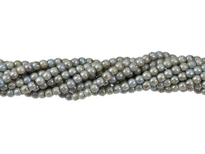 Czech Glass 2mm Opaque Green Luster Round Bead Strand by Starman Czech Glass 2mm Opaque Green Luster Round Bead Strand by Starman