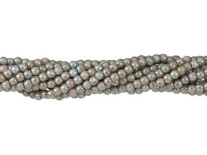 Czech Glass 2mm Opaque Green Ultra Luster Round Bead Strand by Starman Czech Glass 2mm Opaque Green Ultra Luster Round Bead Strand by Starman