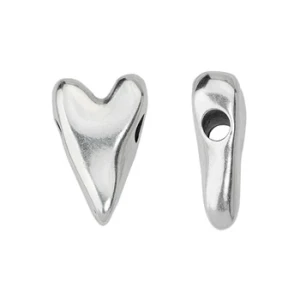Antiqued Silver Organic Heart Bead Antiqued Silver Organic Heart Bead