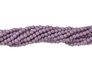 Czech Glass 2mm Opaque Lilac Luster Round Bead Strand by Starman Czech Glass 2mm Opaque Lilac Luster Round Bead Strand by Starman