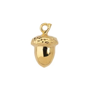 24K Gold-Plated Acorn Pendant