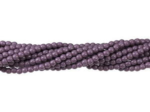 Czech Glass 2mm Opaque Purple Round Bead Strand by Starman Czech Glass 2mm Opaque Purple Round Bead Strand by Starman