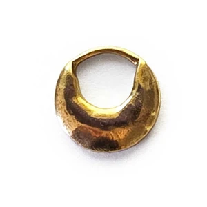 Nunn Design Crescent Small Circle Hoop 18.2x17.9x2.6mm, Antique Gold