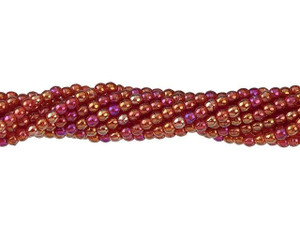 Czech Glass 2mm Ruby Luster Iris Round Bead Strand by Starman Czech Glass 2mm Ruby Luster Iris Round Bead Strand by Starman