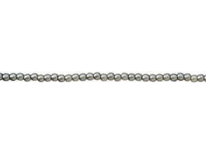 Czech Glass 2mm Silver Round Glass Pearl Bead Strand by Starman Czech Glass 2mm Silver Round Glass Pearl Bead Strand by Starman