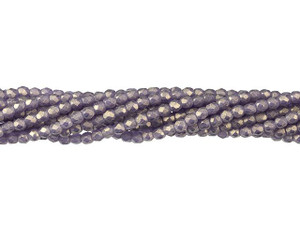 Czech Glass 2mm Sueded Gold Tanzanite Fire-Polish Bead Strand by Starman Czech Glass 2mm Sueded Gold Tanzanite Fire-Polish Bead Strand by Starman
