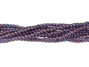 Czech Glass 2mm Transparent Amethyst Luster Round Bead Strand by Starman Czech Glass 2mm Transparent Amethyst Luster Round Bead Strand by Starman