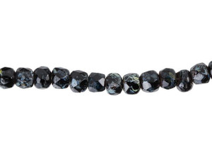 Czech Glass 2 x 3mm Jet with Picasso Finish Roundel Bead (50pc Pack) by Raven's Journey Czech Glass 2 x 3mm Jet with Picasso Finish Roundel Bead (50pc Pack) by Raven's Journey