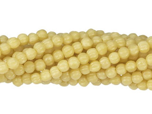 Czech Glass 3mm Antique Beige Melon Bead Strand by Starman Czech Glass 3mm Antique Beige Melon Bead Strand by Starman