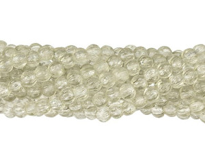 Czech Glass 3mm Black Diamond Melon Bead Strand by Starman Czech Glass 3mm Black Diamond Melon Bead Strand by Starman