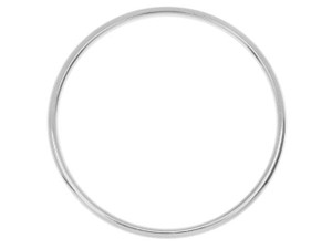 Sterling Silver Open Circle Frame Earrings