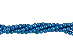 Czech Glass 3mm ColorTrends Saturated Metallic Nebulas Blue Round Bead Strand (100pc Strand) by Starman Czech Glass 3mm ColorTrends Saturated Metallic Nebulas Blue Round Bead Strand (100pc Strand) by Starman