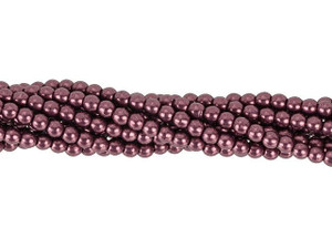 Czech Glass 3mm ColorTrends Saturated Metallic Red Pear Round Bead Strand (100pc Strand) by Starman Czech Glass 3mm ColorTrends Saturated Metallic Red Pear Round Bead Strand (100pc Strand) by Starman
