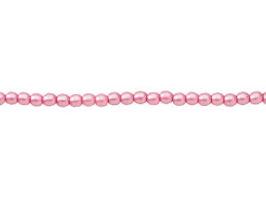Czech Glass 3mm Flamingo Round Glass Pearl Bead Strand by Starman