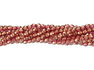 Czech Glass 3mm Halo - Cherub Fire-Polish Bead Strand by Starman Czech Glass 3mm Halo - Cherub Fire-Polish Bead Strand by Starman