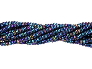 Czech Glass 3mm Iris Blue Rondelle Bead Strand by Starman Czech Glass 3mm Iris Blue Rondelle Bead Strand by Starman