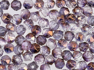 Czech Glass 3mm Light Copper Amethyst Luster English Cut Round Bead (50 pc Strand) by Starman Czech Glass 3mm Light Copper Amethyst Luster English Cut Round Bead (50 pc Strand) by Starman