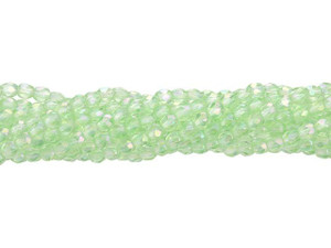Czech Glass 3mm Luster Iris - Peridot Fire-Polish Bead Strand by Starman Czech Glass 3mm Luster Iris - Peridot Fire-Polish Bead Strand by Starman