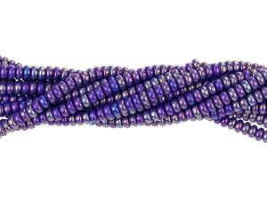 Czech Glass 3mm Luster Iris Navy Blue Rondelle Bead Strand by Starman Czech Glass 3mm Luster Iris Navy Blue Rondelle Bead Strand by Starman
