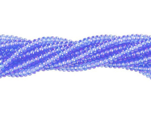 Czech Glass 3mm Luster Iris Sapphire Rondelle Bead Strand by Starman Czech Glass 3mm Luster Iris Sapphire Rondelle Bead Strand by Starman