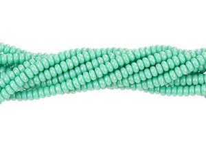 Czech Glass 3mm Luster Iris Turquoise Rondelle Bead Strand by Starman Czech Glass 3mm Luster Iris Turquoise Rondelle Bead Strand by Starman