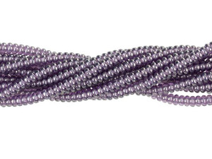 Czech Glass 3mm Luster Tanzanite Rondelle Bead Strand by Starman Czech Glass 3mm Luster Tanzanite Rondelle Bead Strand by Starman