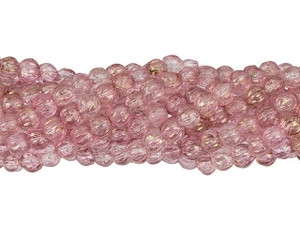 Czech Glass 3mm Luster Transparent Topaz/Pink Melon Bead Strand by Starman Czech Glass 3mm Luster Transparent Topaz/Pink Melon Bead Strand by Starman