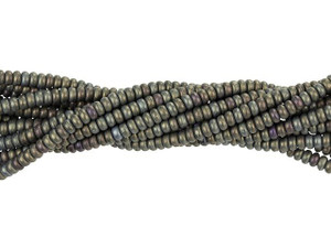 Czech Glass 3mm Matte Iris Brown Rondelle Bead Strand by Starman Czech Glass 3mm Matte Iris Brown Rondelle Bead Strand by Starman