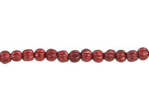 Czech Glass 3mm Matte Metallic Lava Melon Bead Strand by Starman Czech Glass 3mm Matte Metallic Lava Melon Bead Strand by Starman