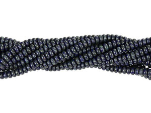Czech Glass 3mm Navy Blue Picasso Rondelle Bead Strand by Starman Czech Glass 3mm Navy Blue Picasso Rondelle Bead Strand by Starman