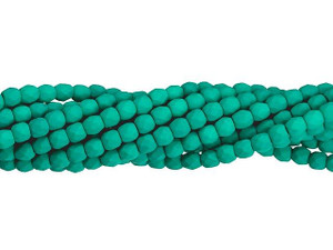 Czech Glass 3mm Neon Emerald Fire-Polish Bead Strand by Starman Czech Glass 3mm Neon Emerald Fire-Polish Bead Strand by Starman