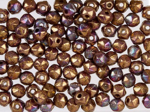 Czech Glass 3mm Oxidized Bronze Berry English Cut Round Bead (50 pc Strand) by Starman Czech Glass 3mm Oxidized Bronze Berry English Cut Round Bead (50 pc Strand) by Starman