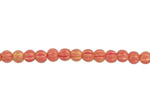 Czech Glass 3mm Pacifica Strawberry Melon Bead Strand by Starman Czech Glass 3mm Pacifica Strawberry Melon Bead Strand by Starman