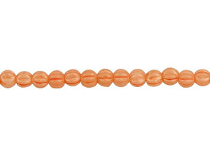 Czech Glass 3mm Pacifica Tangerine Melon Bead Strand by Starman Czech Glass 3mm Pacifica Tangerine Melon Bead Strand by Starman